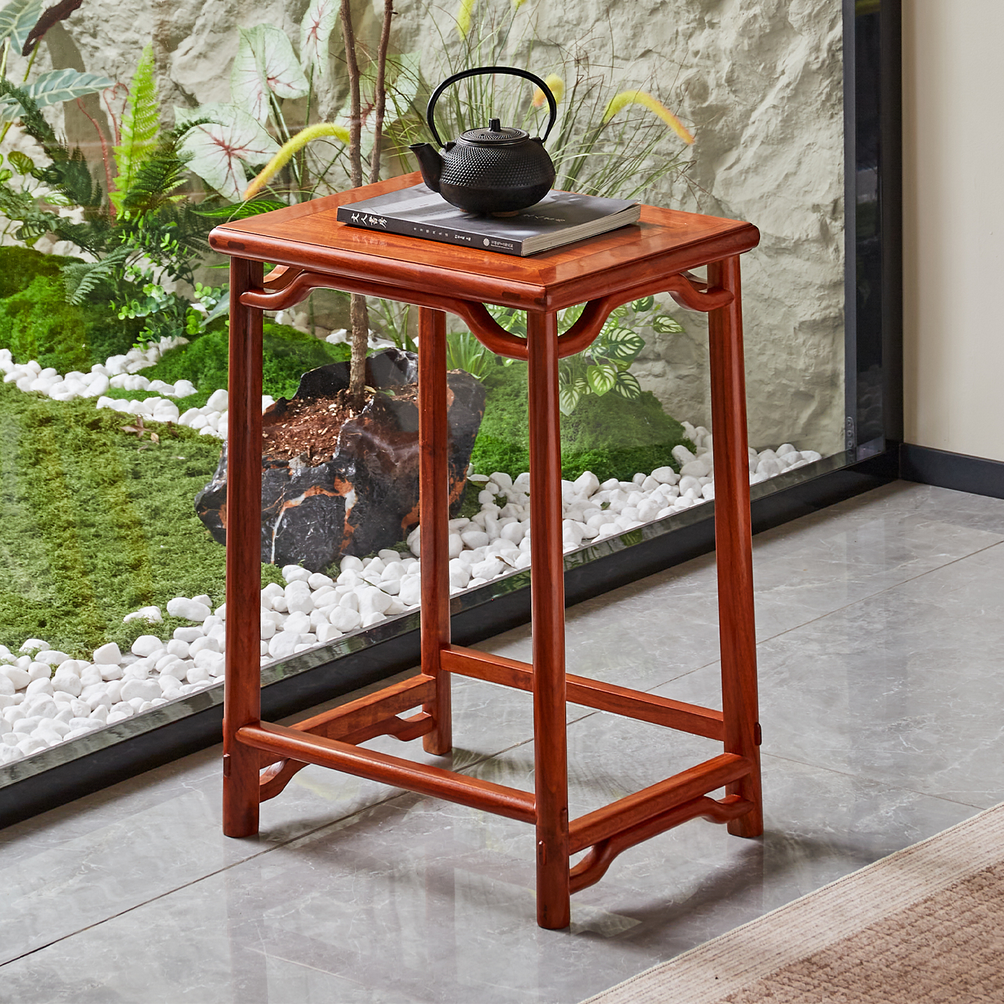 仙龙山大果紫檀新中式全实木茶几