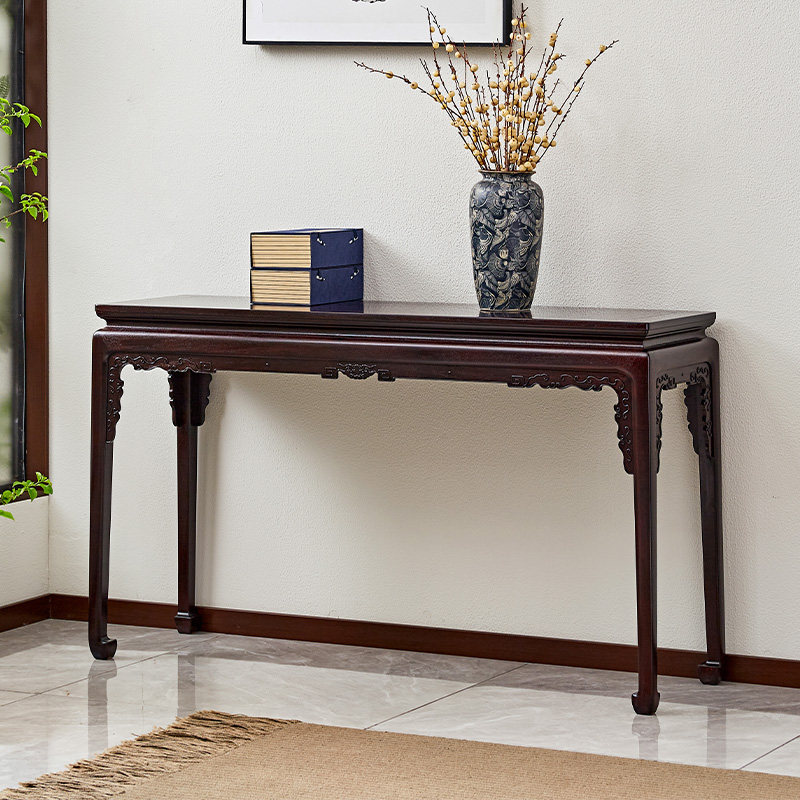 仙龙山新中式血檀入户玄关平头案