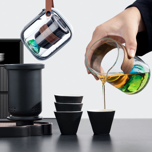 户外简约陶瓷定制快客杯一壶四杯