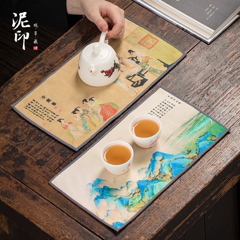 加厚吸水小茶巾茶席功夫泡茶干泡