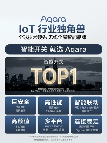 AQARA Green Mi Lianchuang Smart Wall Switch E1 был подключен к Mijia Homekit Full House Smart Control Panel