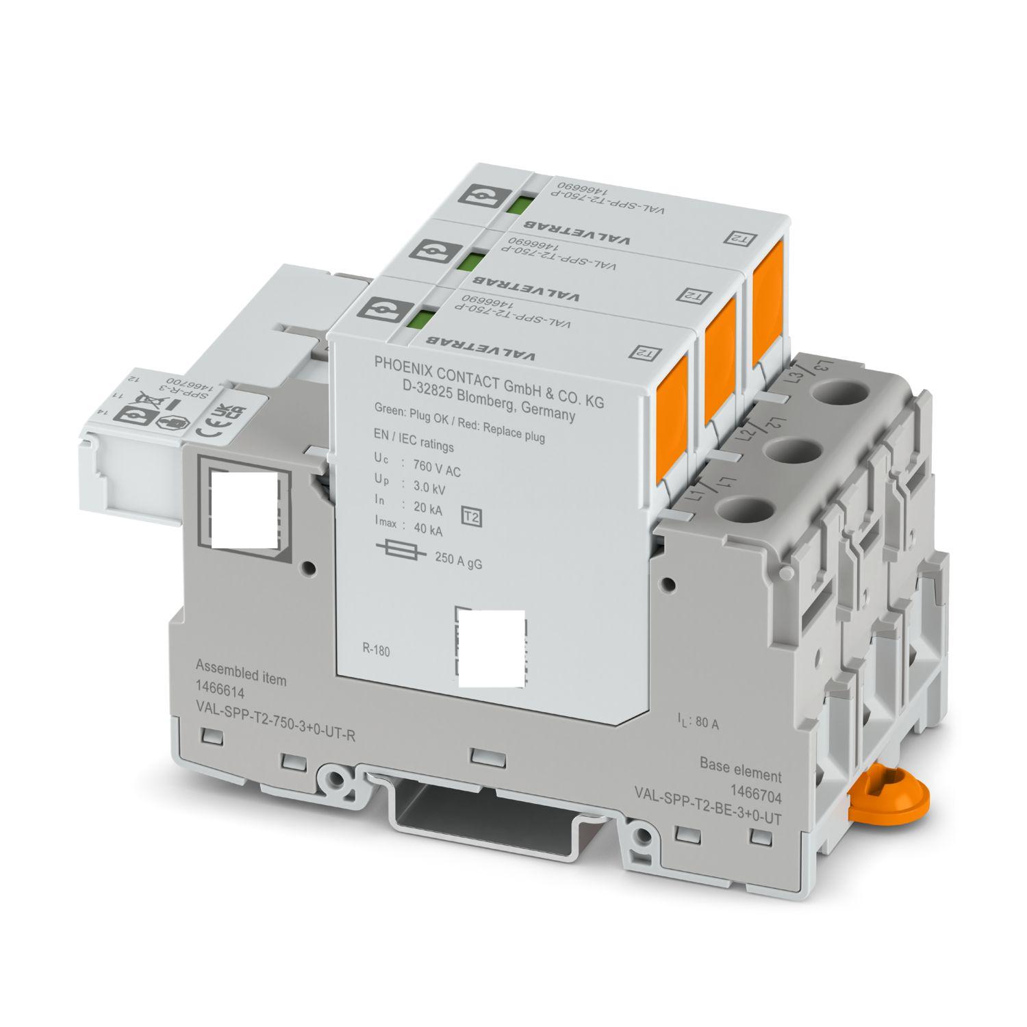VAL-SPP-T2-750-3+0-UT-R 1466614 2920272菲尼克斯2类电涌保护器