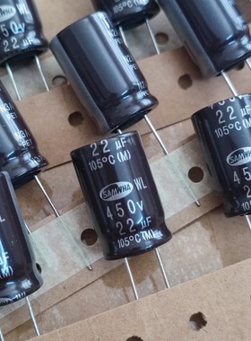 10个全新原装进口三和450v22uf500v22uf68uf400v33uf电解电容器