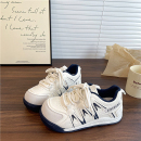 易少年 韩版增高小白鞋女ins百搭运动休闲板鞋2025冬季新款德训鞋