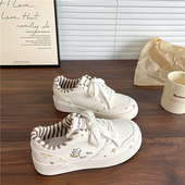 复古百搭可爱小白鞋 女ins潮运动休闲学生板鞋 2025冬季 易少年 新款