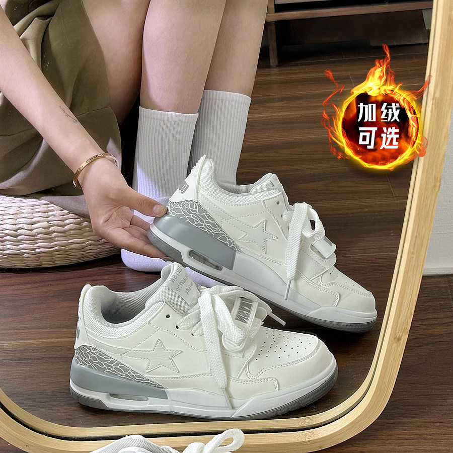 易少年 港风小众气垫板鞋女ins潮2023新款学院风厚底运动小白鞋子怎么样,好用不?