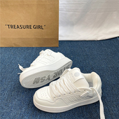 新款 小白鞋 原创面包鞋 易少年2025冬季 女百搭运动情侣板鞋 休闲潮男