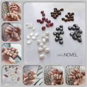 网红款 日本NOVEL同款 美甲饰品 猫眼流沙树脂贝壳宝石光疗指甲饰品