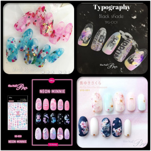 新品超薄 日本sha-nail同款美甲贴纸 花卉蕾丝光疗甲油胶背胶贴