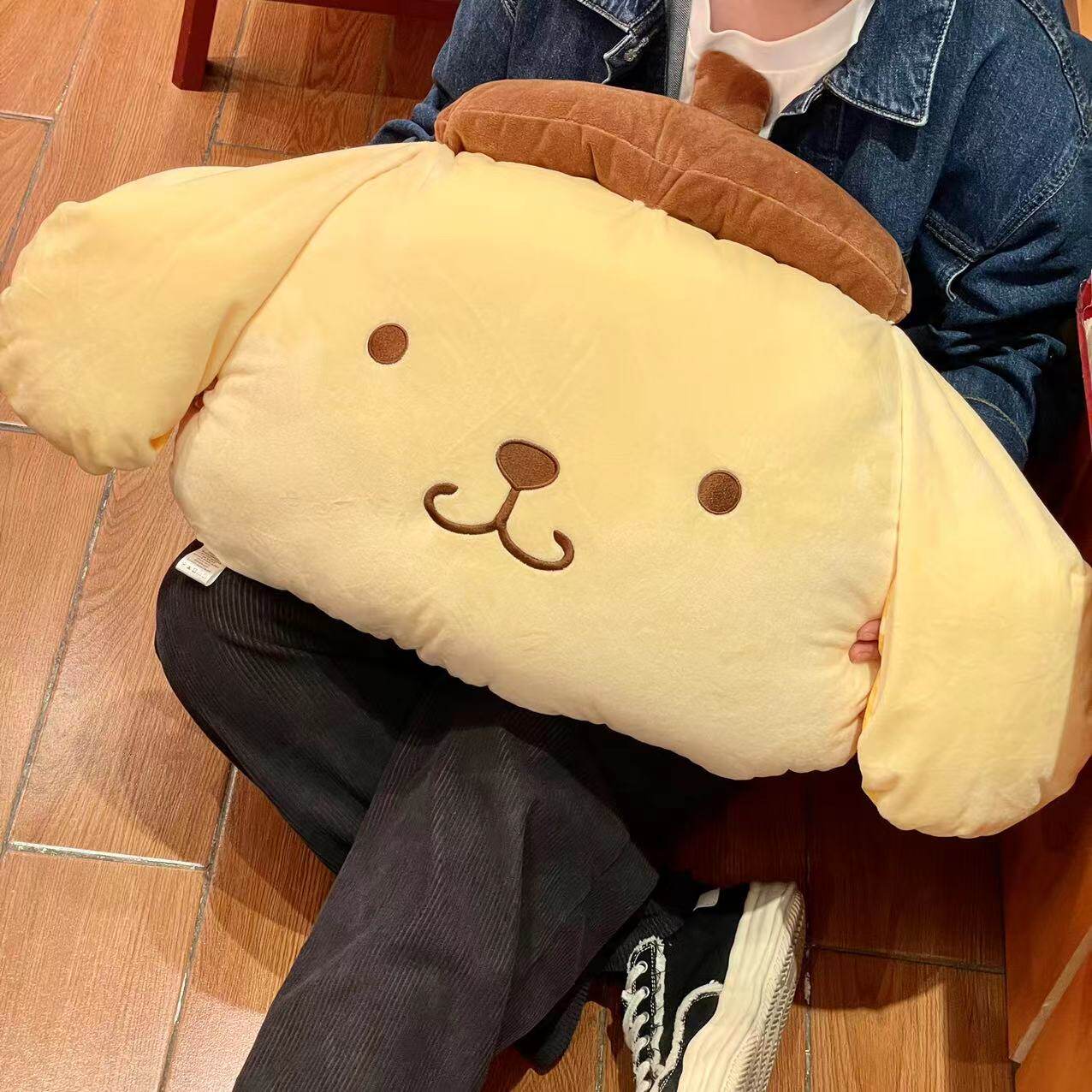 毛绒靠垫腰靠二合一抱枕毯子