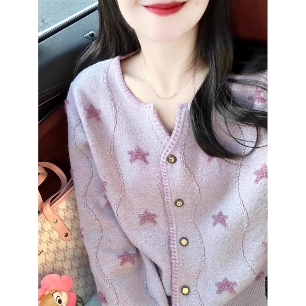 春秋新款洋派别致圆领五