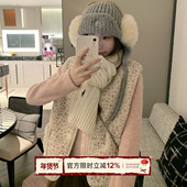 TheDouerr 甜心奶泡碎花羊羔毛两面穿马甲