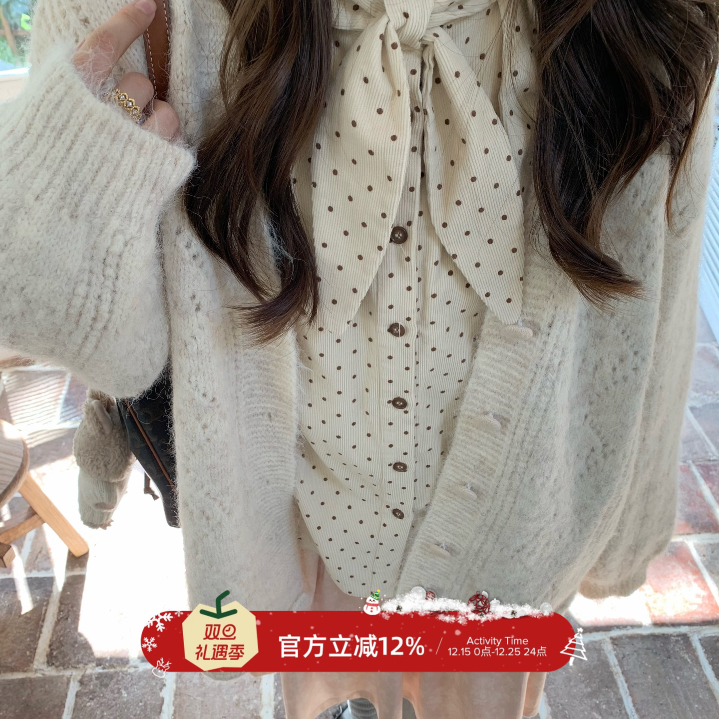 TheDouerr 洛可可舞曲兔耳朵温柔风蝴蝶结百搭长袖衬衫