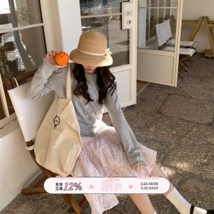 TheDouerr 童话三层碎花波点两色蛋糕甜美中裙