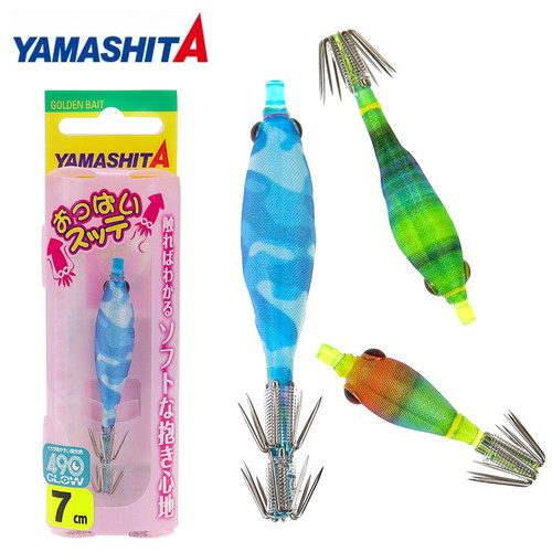 日本进口YAMASHITA鱿鱼钩吹筒钩软体布卷夜光490光鱿鱼墨鱼假饵钩-封面
