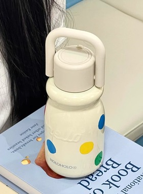 holoholo小奶杯便携外带拎拎壶2025高颜值女生款陶瓷保温杯430ml