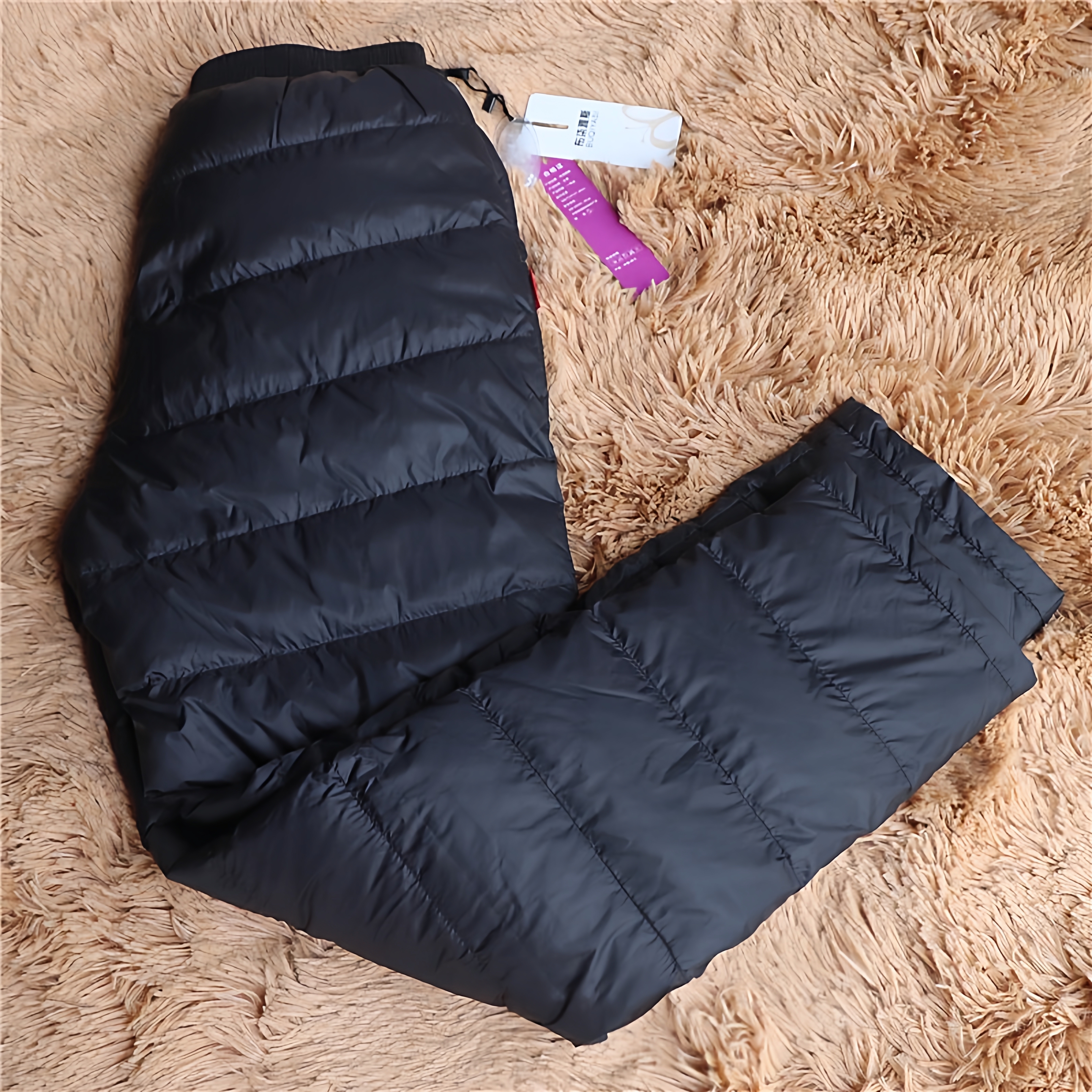 新款中老年人加厚羽绒裤高腰外穿