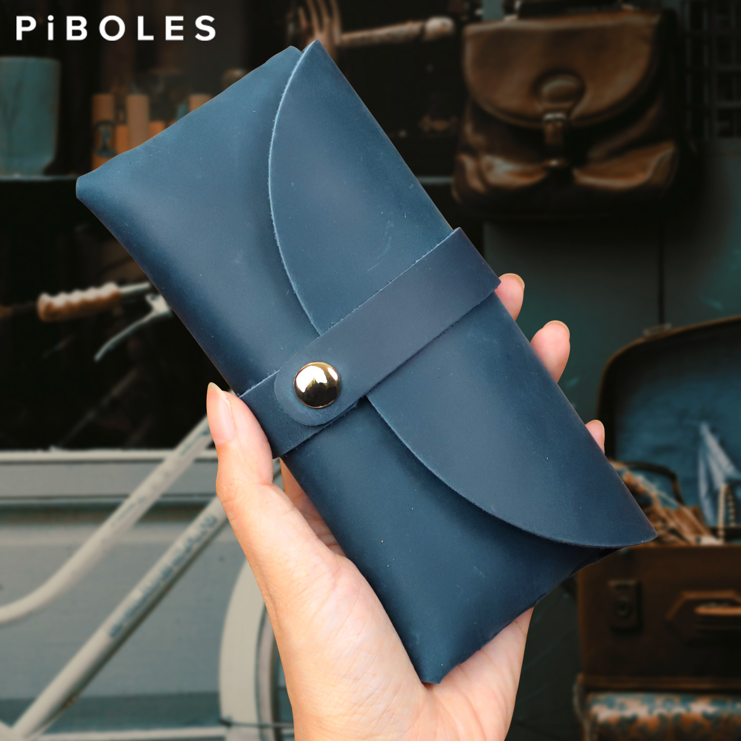 手工复古牛皮眼镜盒男女通用原创便携潮款近视墨镜真皮收纳包