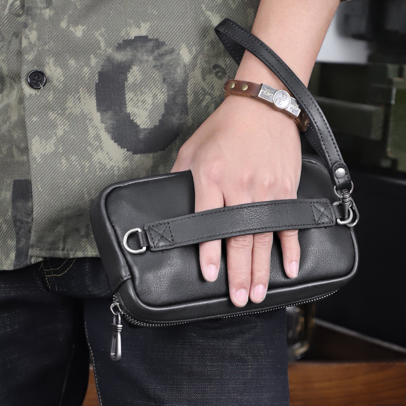 男士手机包头层牛皮胸包真皮百搭腰包手包一体轻薄迷你休闲小挎包,箱包皮具/热销女包/男包,男士包袋,淘宝优惠券,粉丝福利购,淘宝优惠卷