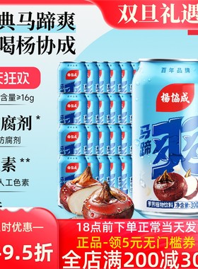 杨协成经典马蹄爽大果粒饮料300ml*6/24罐荸荠果肉甘蔗汁果汁整箱