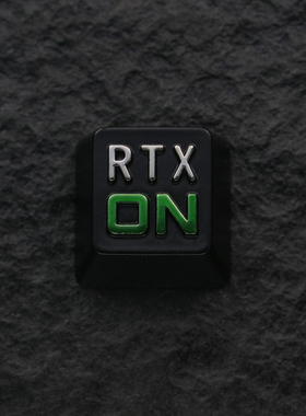 键石英伟达显卡RTX ON周边机械键盘锌铝合金金属个性浮雕键帽按键
