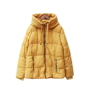 抽绳连帽女加厚保暖外套韩韩版 外贸原单2022冬新款 宽松A版