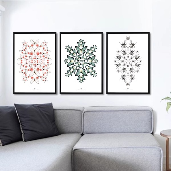 MILE ART宜家风格组合画艺术小众海报北欧蝴蝶昆虫摄影装饰画画芯图片