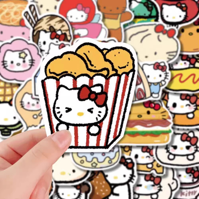 可爱美食kt猫贴纸卡通kitty贴画