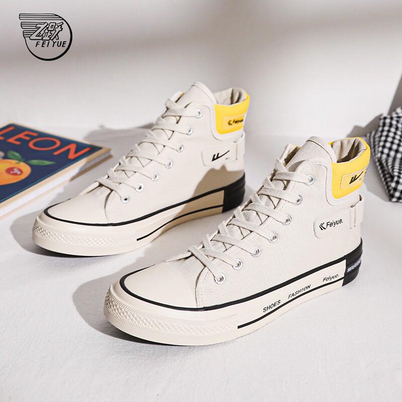 feiyue/飞跃高帮帆布鞋女春夏新款高帮帆布鞋女