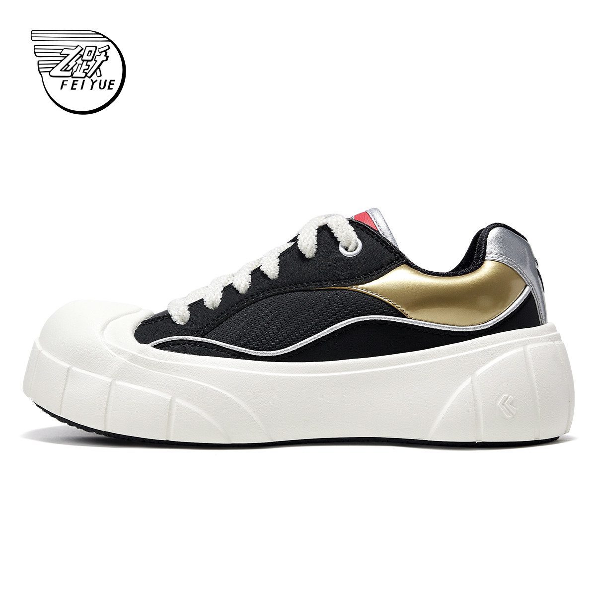 feiyue/飞跃休闲鞋女2026秋季款厚底增高大头鞋百搭街拍板