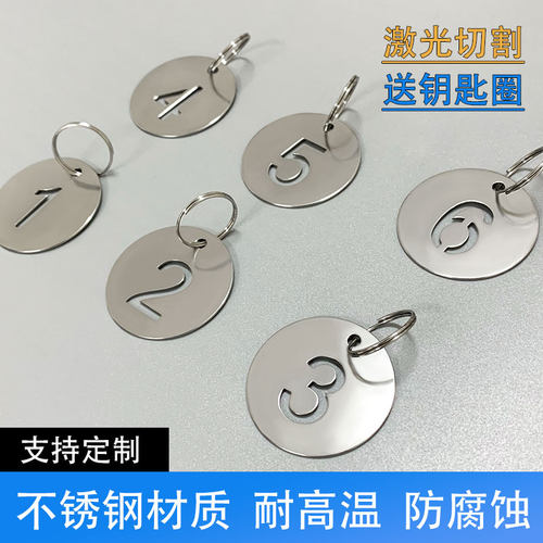 不锈钢麻辣烫号码牌数字金属