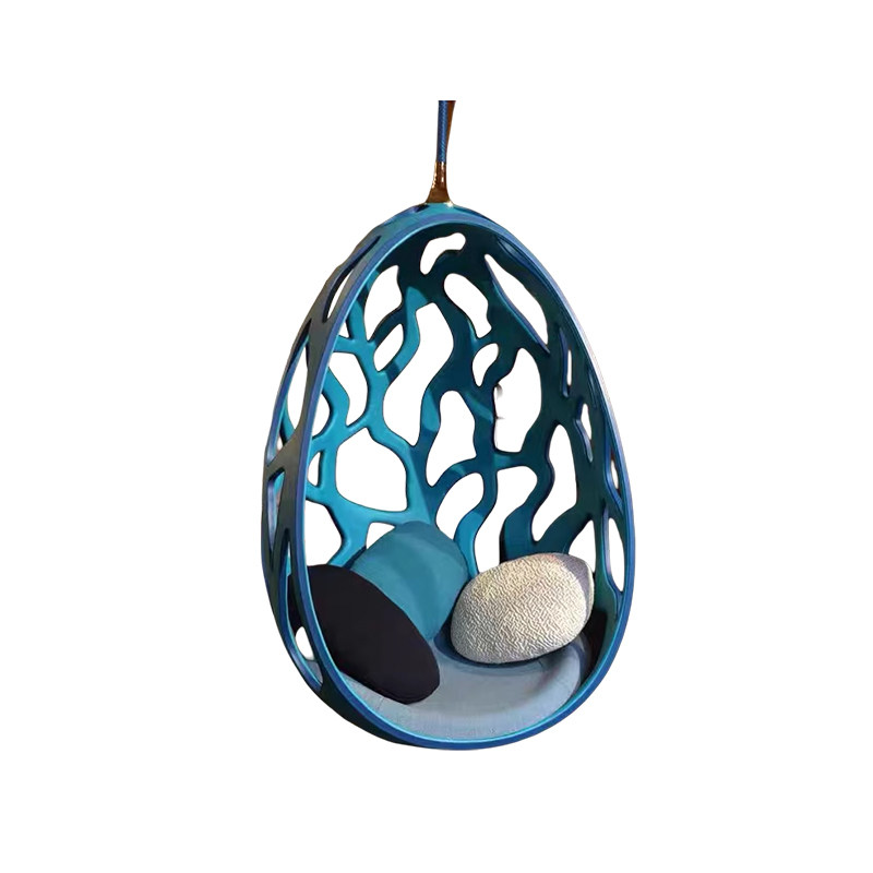 轻奢现代鸟巢吊椅艺术设计感创意玻璃钢吊篮休闲客厅阳台悬挂摇篮