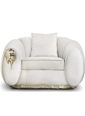 Bocadolobo意式轻奢真皮弧形沙发高端设计感创意客厅大户型沙发