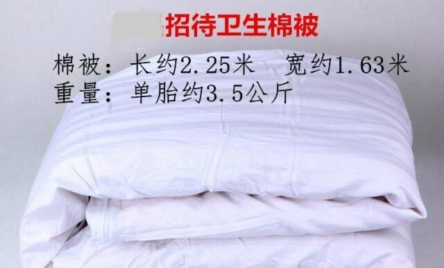英硕户外卫生招待被白色棉被招待卫生被宾馆棉花棉被学生单人
