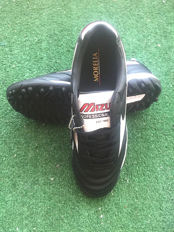 专柜正品mizuno美津浓morelia ii黑色2代袋鼠皮碎钉tf人草足球鞋