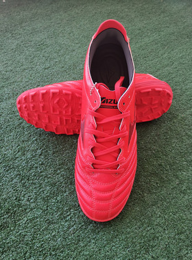 正品Mizuno美津浓MORELIA红色NEO碎钉莫雷拉TF袋鼠皮AS人草足球鞋