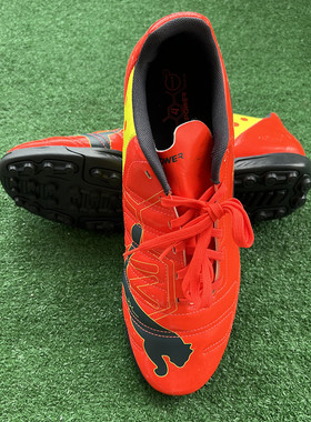 正品专柜puma彪马TF碎钉男子evopower力量猫男子红色TT人草足球鞋