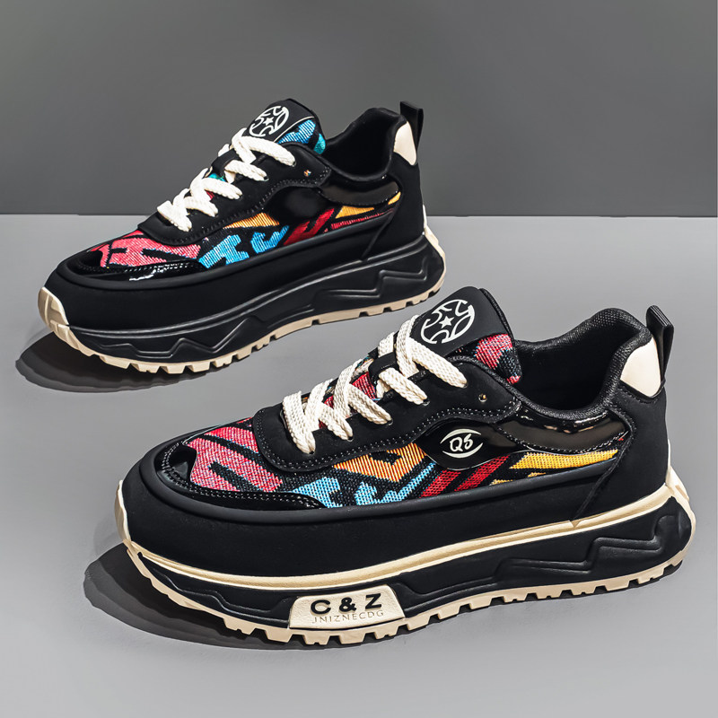 欧洲站男鞋2025冬季新款潮牌高级感阿甘运动跑步休闲厚底老爹潮鞋,流行男鞋,时尚休闲鞋,淘宝优惠券,粉丝福利购,淘宝优惠卷