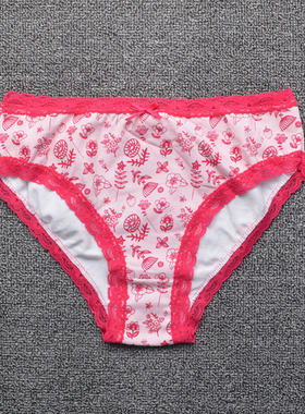 西班牙正品优质纯棉女孩儿童三角内裤少女底裤条纹碎花蕾丝4-12岁