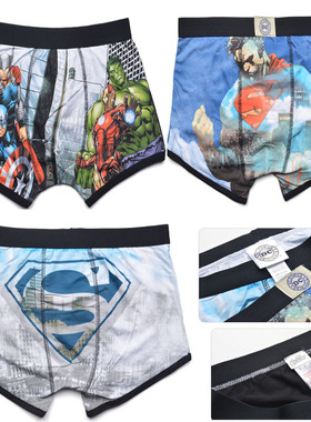EHOSON英国卡通印花男士平角内裤 潮男臻品 钢铁俠超人绿巨人浩克
