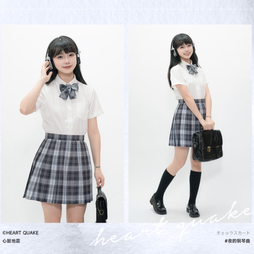 心脏地震JK制服套装原创格裙短袖