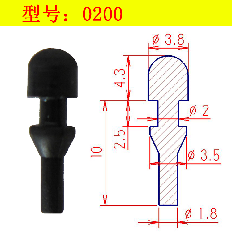 橡胶堵头2mm 高温倒扣塞头耐油扣式堵孔闷头硅胶密封塞防尘密封盖 五金/工具 密封件 原图主图