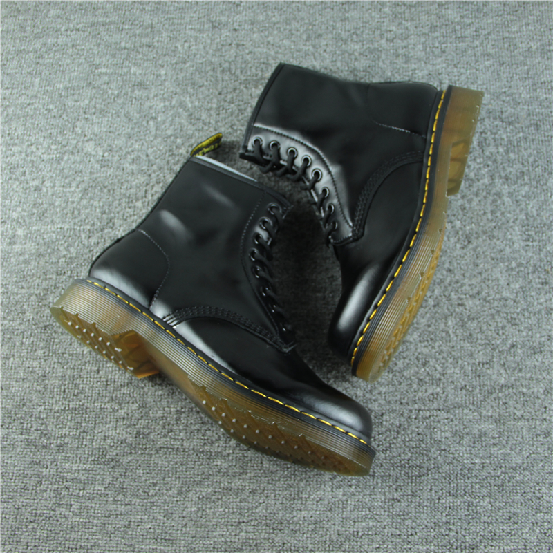头层牛皮漆皮高帮板鞋