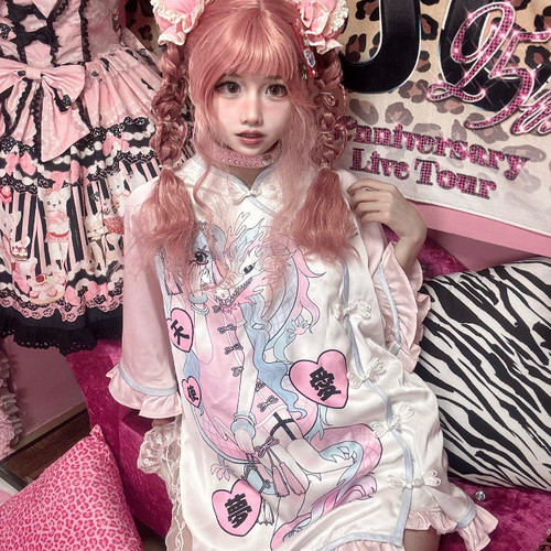 短袖亚文化新中式中华连衣裙