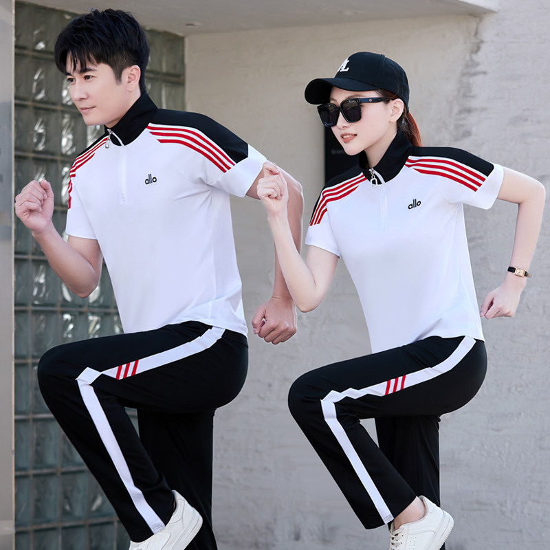 夏季情侣休闲跑步运动服套装