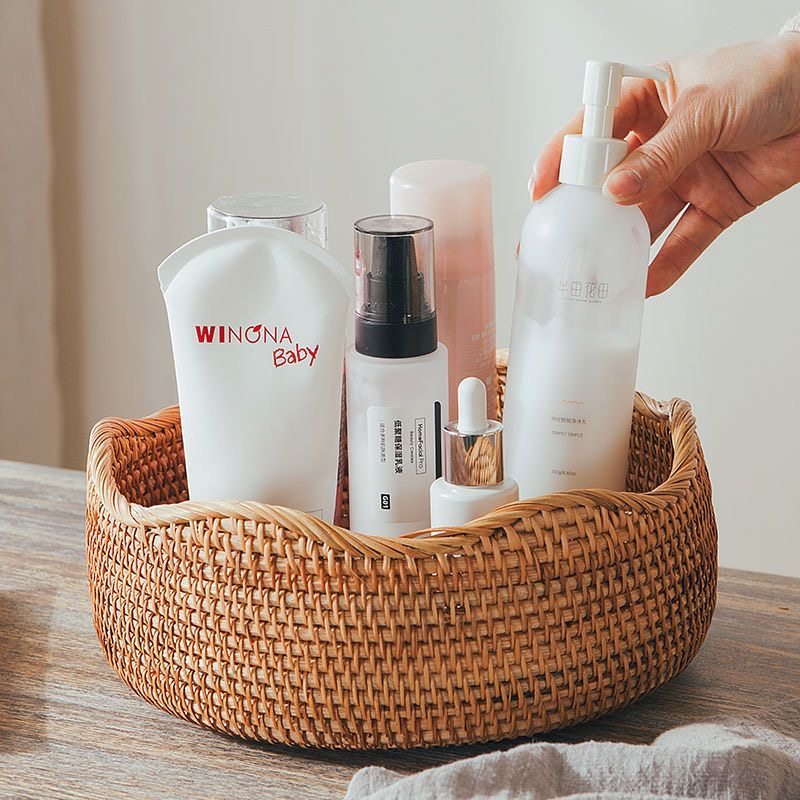 越南藤编水果篮收纳筐客厅竹编水果盘编织筐桌面托盘家用馒头筐,餐饮具,果盆/果盘/果篮,淘宝优惠券,粉丝福利购,淘宝优惠卷