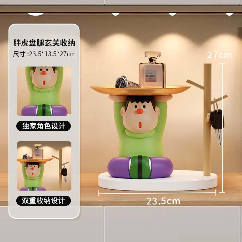 胖虎桌面电子时钟摆件摆台式数字时间显示器高颜值客厅房间装饰品