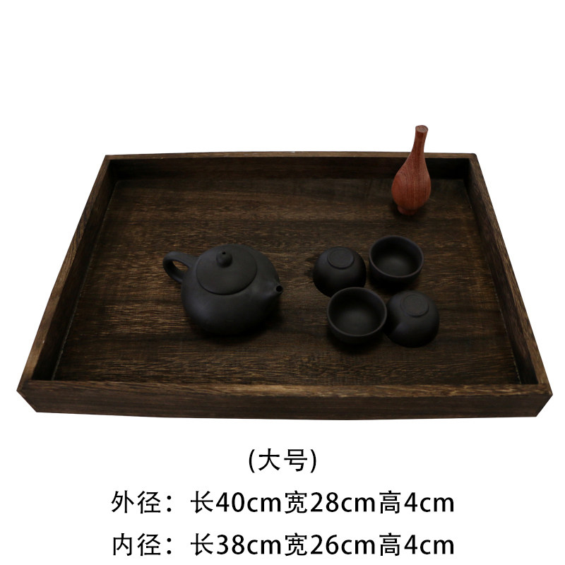 日式烧桐木茶盘托盘酒店拍摄果盘点心盘餐盘咖啡厅果盘拍照实木盘