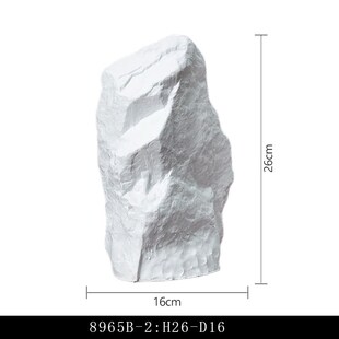 仿太空石陶瓷假山石头白色石头冰山摆件装饰品客厅展示柜拍摄道具
