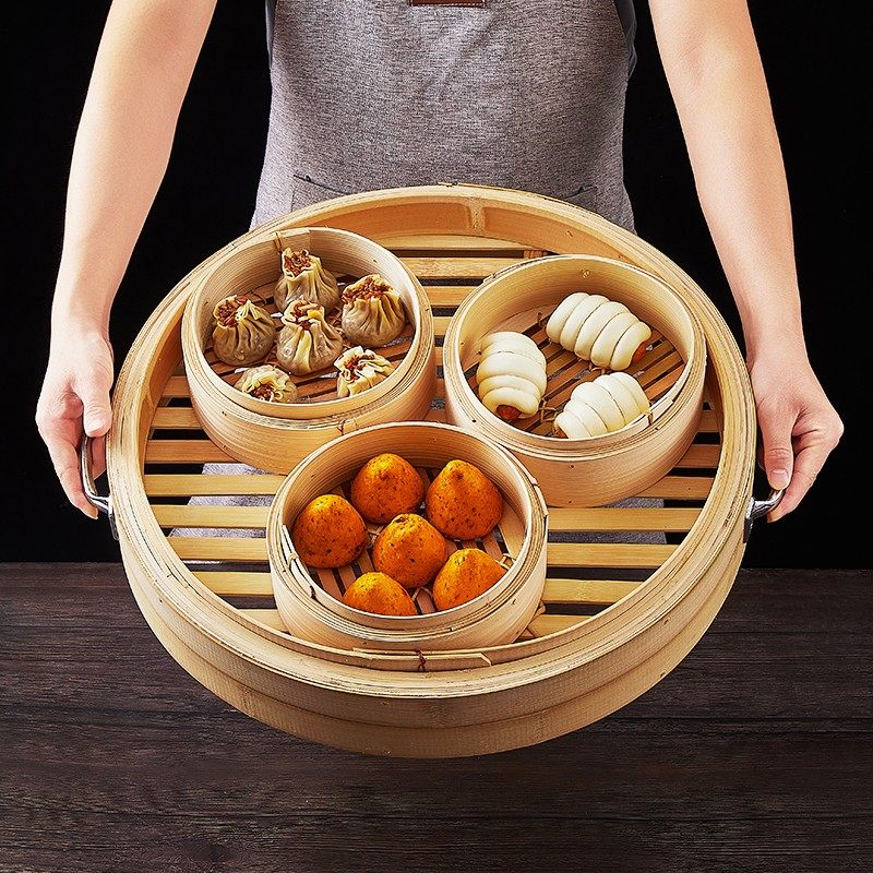 开店商用大号竹蒸笼纯手工竹编蒸屉家用竹蒸笼加深加把手蒸格,餐饮具,餐具笼/架,淘宝优惠券,粉丝福利购,淘宝优惠卷